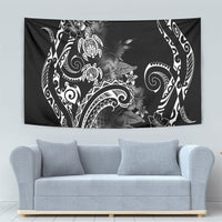 Aloha Hawaii Turtles Floral Tapestry Obsidian Glaze LT7 - Polynesian Pride