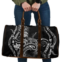 Aloha Hawaii Turtles Floral Travel Bag Obsidian Glaze LT7 Black - Polynesian Pride