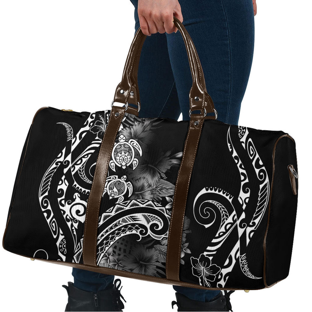 Aloha Hawaii Turtles Floral Travel Bag Obsidian Glaze LT7 - Polynesian Pride