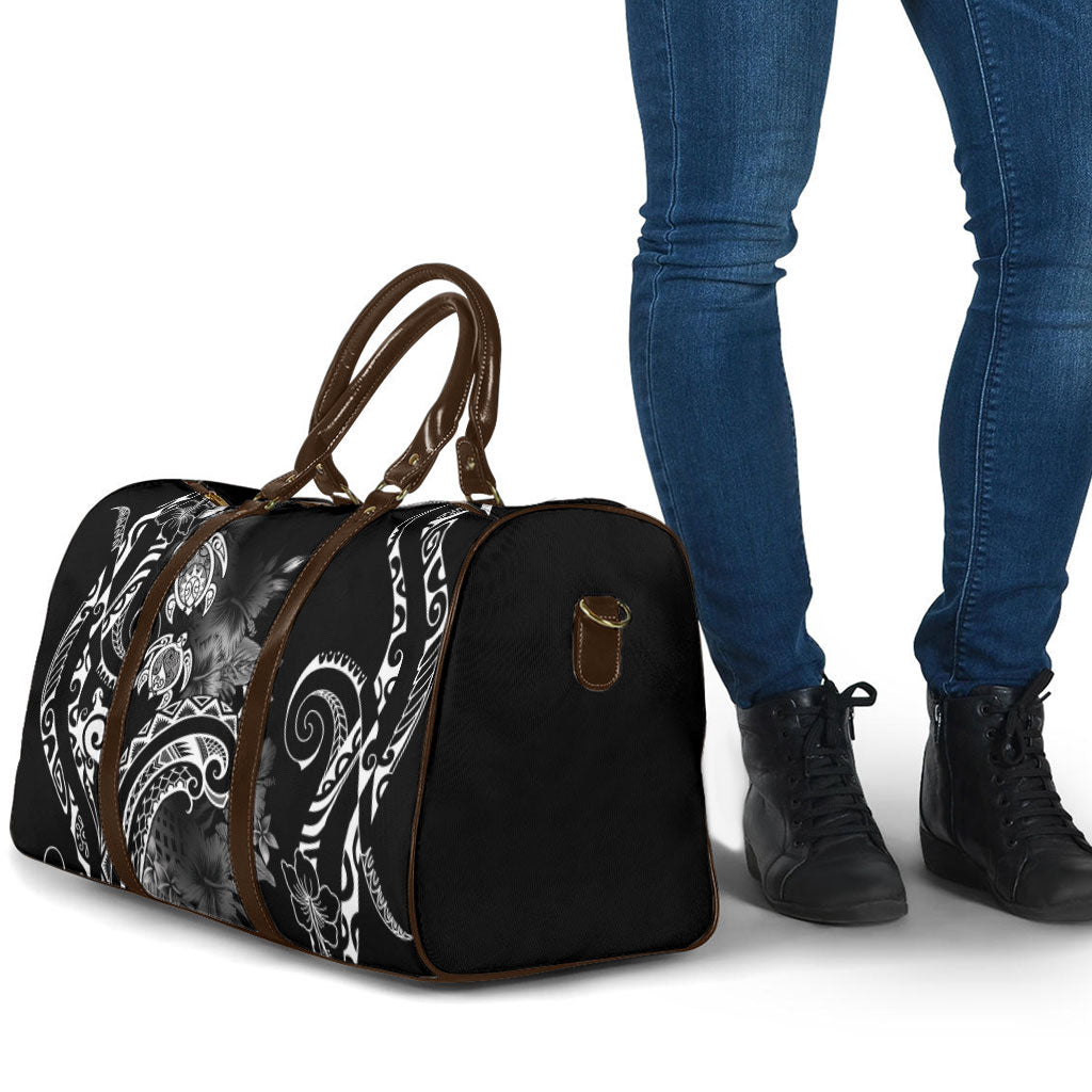 Aloha Hawaii Turtles Floral Travel Bag Obsidian Glaze LT7 - Polynesian Pride