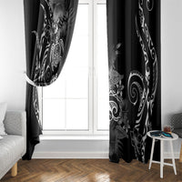 Aloha Hawaii Turtles Floral Window Curtain Obsidian Glaze LT7 - Polynesian Pride