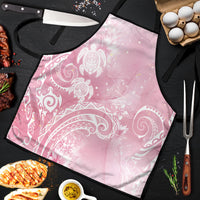 Aloha Hawaii Turtles Floral Apron Pink Marbles Glaze LT7 Pink - Polynesian Pride