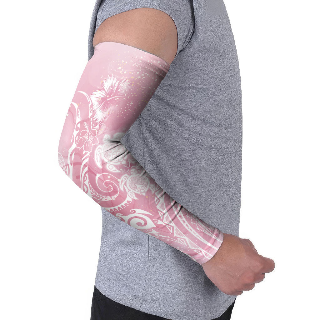 Aloha Hawaii Turtles Floral Arm Sleeves Pink Marbles Glaze LT7 - Polynesian Pride