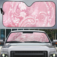 Aloha Hawaii Turtles Floral Auto Sun Shade Pink Marbles Glaze LT7 Pink - Polynesian Pride