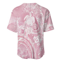 Aloha Hawaii Turtles Floral Baseball Jersey Pink Marbles Glaze LT7 - Polynesian Pride