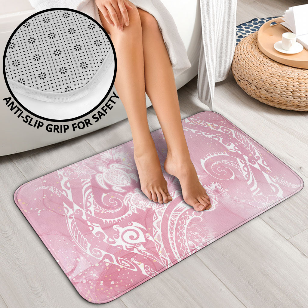 Aloha Hawaii Turtles Floral Bathroom Set Pink Marbles Glaze LT7 - Polynesian Pride