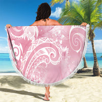 Aloha Hawaii Turtles Floral Beach Blanket Pink Marbles Glaze LT7 - Polynesian Pride