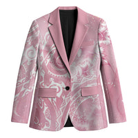 Aloha Hawaii Turtles Floral Blazer Pink Marbles Glaze LT7 Unisex Pink - Polynesian Pride