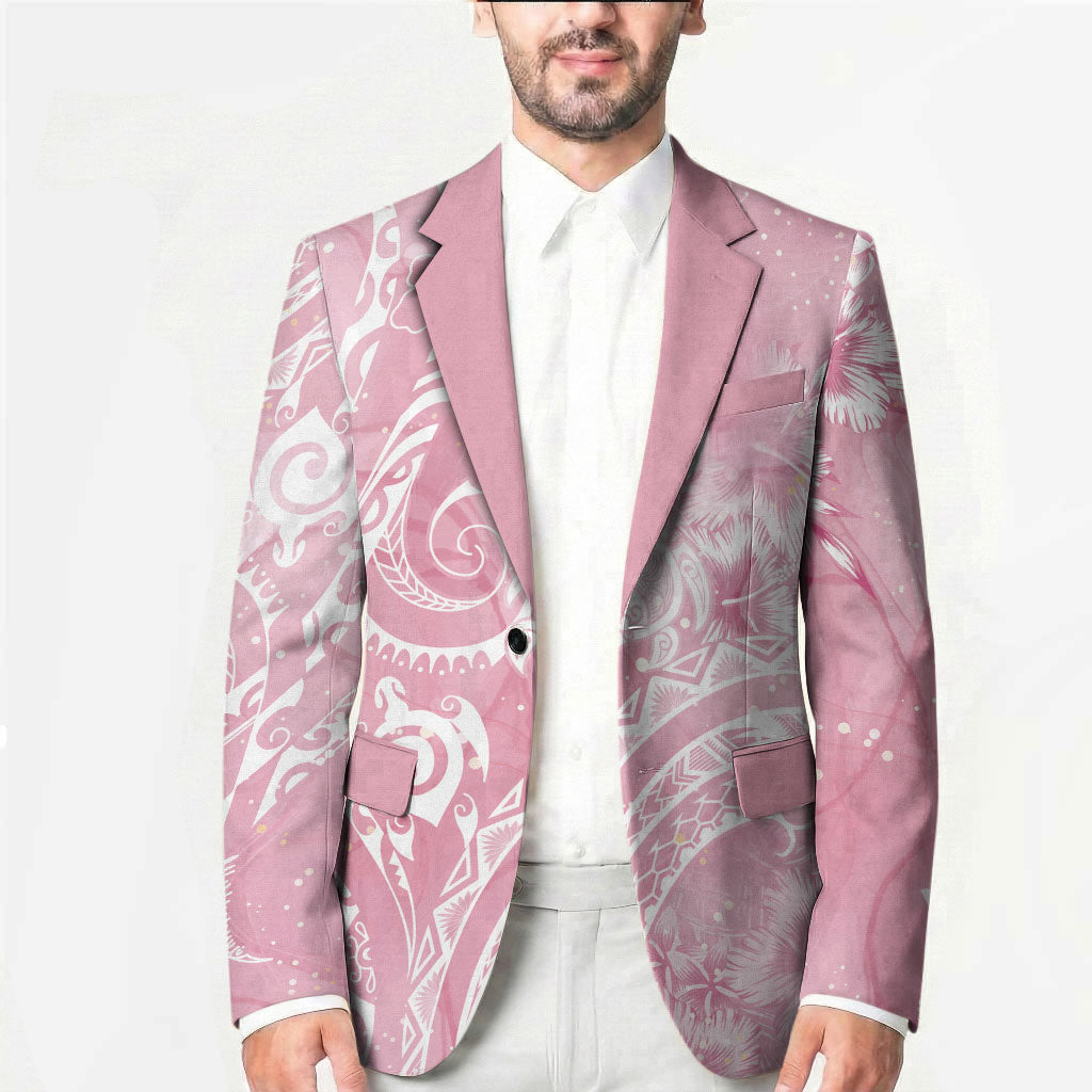 Aloha Hawaii Turtles Floral Blazer Pink Marbles Glaze LT7 - Polynesian Pride
