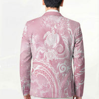 Aloha Hawaii Turtles Floral Blazer Pink Marbles Glaze LT7 - Polynesian Pride
