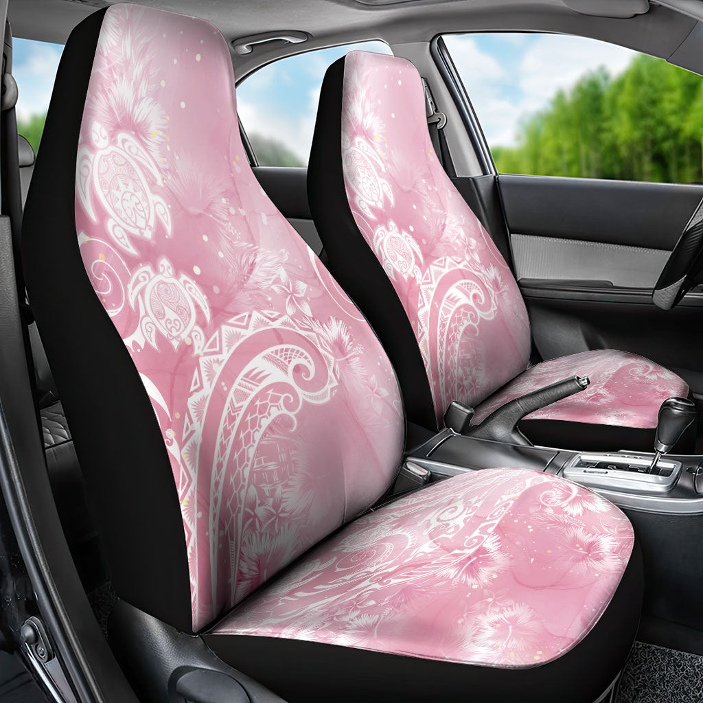 Aloha Hawaii Turtles Floral Car Seat Cover Pink Marbles Glaze LT7 - Polynesian Pride
