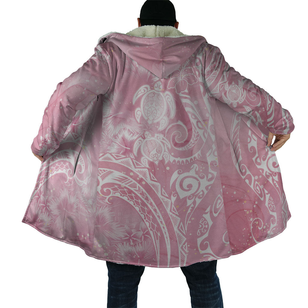 Aloha Hawaii Turtles Floral Cloak Pink Marbles Glaze LT7 - Polynesian Pride