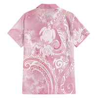 Aloha Hawaii Turtles Floral Family Matching Mermaid Dress and Hawaiian Shirt Pink Marbles Glaze LT7 - Polynesian Pride