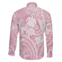 Aloha Hawaii Turtles Floral Family Matching Tank Maxi Dress and Hawaiian Shirt Pink Marbles Glaze LT7 - Polynesian Pride