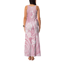 Aloha Hawaii Turtles Floral Family Matching Tank Maxi Dress and Hawaiian Shirt Pink Marbles Glaze LT7 - Polynesian Pride