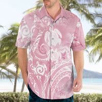 Aloha Hawaii Turtles Floral Hawaiian Shirt Pink Marbles Glaze LT7 - Polynesian Pride