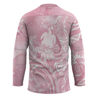 Aloha Hawaii Turtles Floral Hockey Jersey Pink Marbles Glaze LT7 - Polynesian Pride