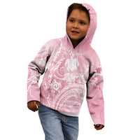 Aloha Hawaii Turtles Floral Kid Hoodie Pink Marbles Glaze LT7 - Polynesian Pride