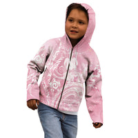 Aloha Hawaii Turtles Floral Kid Hoodie Pink Marbles Glaze LT7 - Polynesian Pride