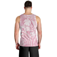 Aloha Hawaii Turtles Floral Men Tank Top Pink Marbles Glaze LT7 - Polynesian Pride