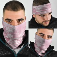 Aloha Hawaii Turtles Floral Neck Gaiter Pink Marbles Glaze LT7 - Polynesian Pride