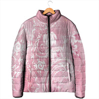 Aloha Hawaii Turtles Floral Padded Jacket Pink Marbles Glaze LT7 - Polynesian Pride
