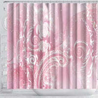 Aloha Hawaii Turtles Floral Shower Curtain Pink Marbles Glaze LT7 - Polynesian Pride