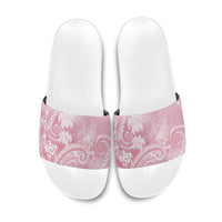 Aloha Hawaii Turtles Floral Slide Sandals Pink Marbles Glaze LT7 Pink - Polynesian Pride
