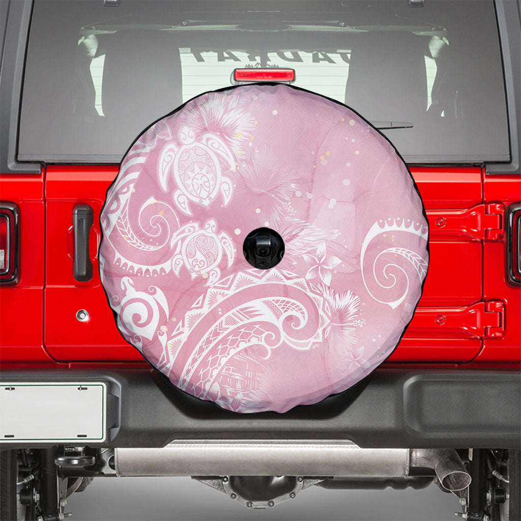 Aloha Hawaii Turtles Floral Spare Tire Cover Pink Marbles Glaze LT7 - Polynesian Pride