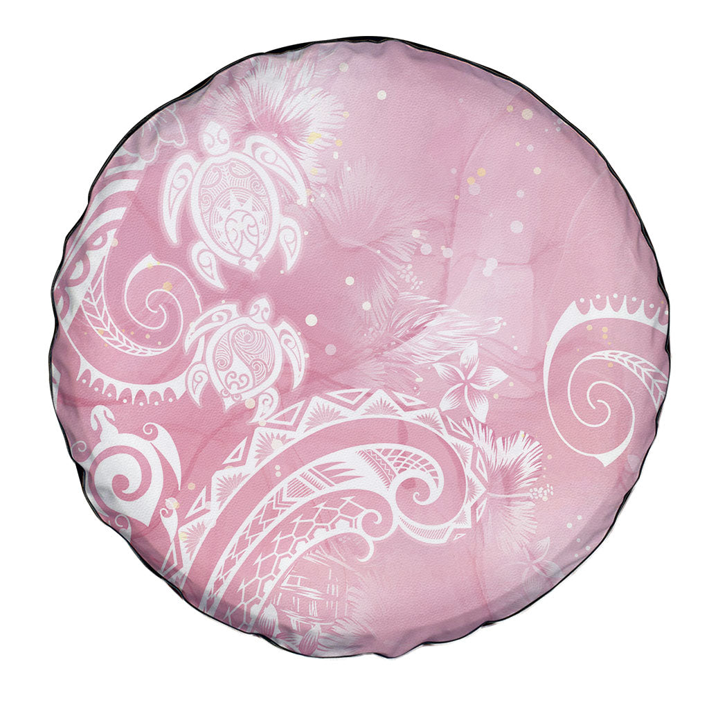 Aloha Hawaii Turtles Floral Spare Tire Cover Pink Marbles Glaze LT7 - Polynesian Pride