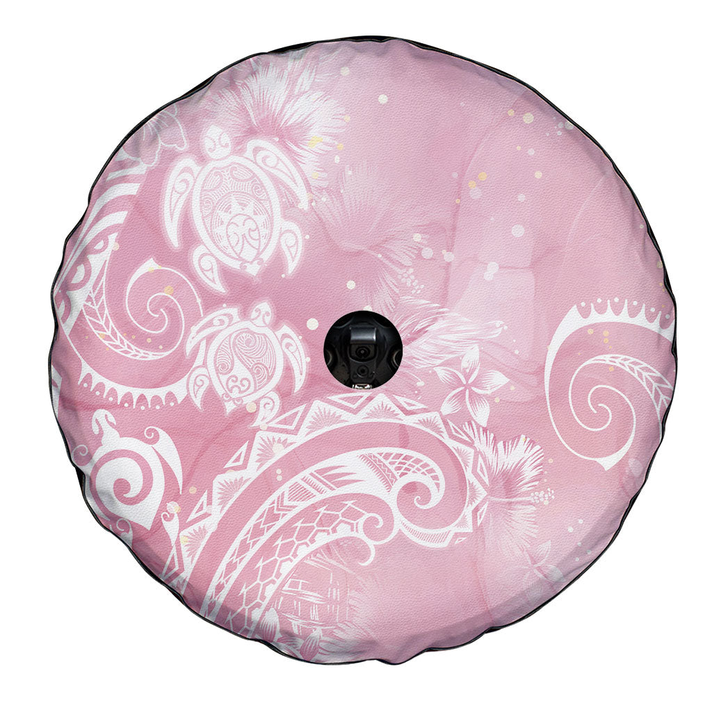 Aloha Hawaii Turtles Floral Spare Tire Cover Pink Marbles Glaze LT7 - Polynesian Pride
