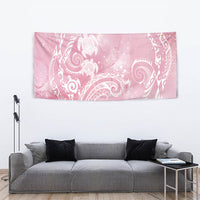 Aloha Hawaii Turtles Floral Tapestry Pink Marbles Glaze LT7 - Polynesian Pride