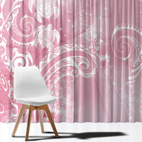 Aloha Hawaii Turtles Floral Window Curtain Pink Marbles Glaze LT7 - Polynesian Pride