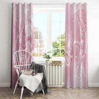 Aloha Hawaii Turtles Floral Window Curtain Pink Marbles Glaze LT7 - Polynesian Pride