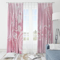 Aloha Hawaii Turtles Floral Window Curtain Pink Marbles Glaze LT7 - Polynesian Pride
