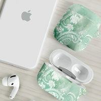 Aloha Hawaii Turtles Floral AirPods Case Seafoam Marbles Glaze LT7 - Polynesian Pride