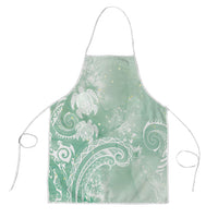 Aloha Hawaii Turtles Floral Apron Seafoam Marbles Glaze LT7 Seafoam - Polynesian Pride