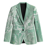 Aloha Hawaii Turtles Floral Blazer Seafoam Marbles Glaze LT7 Unisex Seafoam - Polynesian Pride