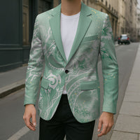 Aloha Hawaii Turtles Floral Blazer Seafoam Marbles Glaze LT7 - Polynesian Pride