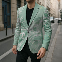 Aloha Hawaii Turtles Floral Blazer Seafoam Marbles Glaze LT7 - Polynesian Pride