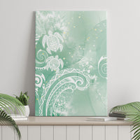 Aloha Hawaii Turtles Floral Canvas Wall Art Seafoam Marbles Glaze LT7 - Polynesian Pride
