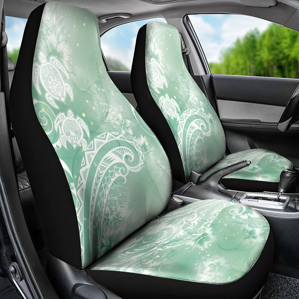 Aloha Hawaii Turtles Floral Car Seat Cover Seafoam Marbles Glaze LT7 - Polynesian Pride
