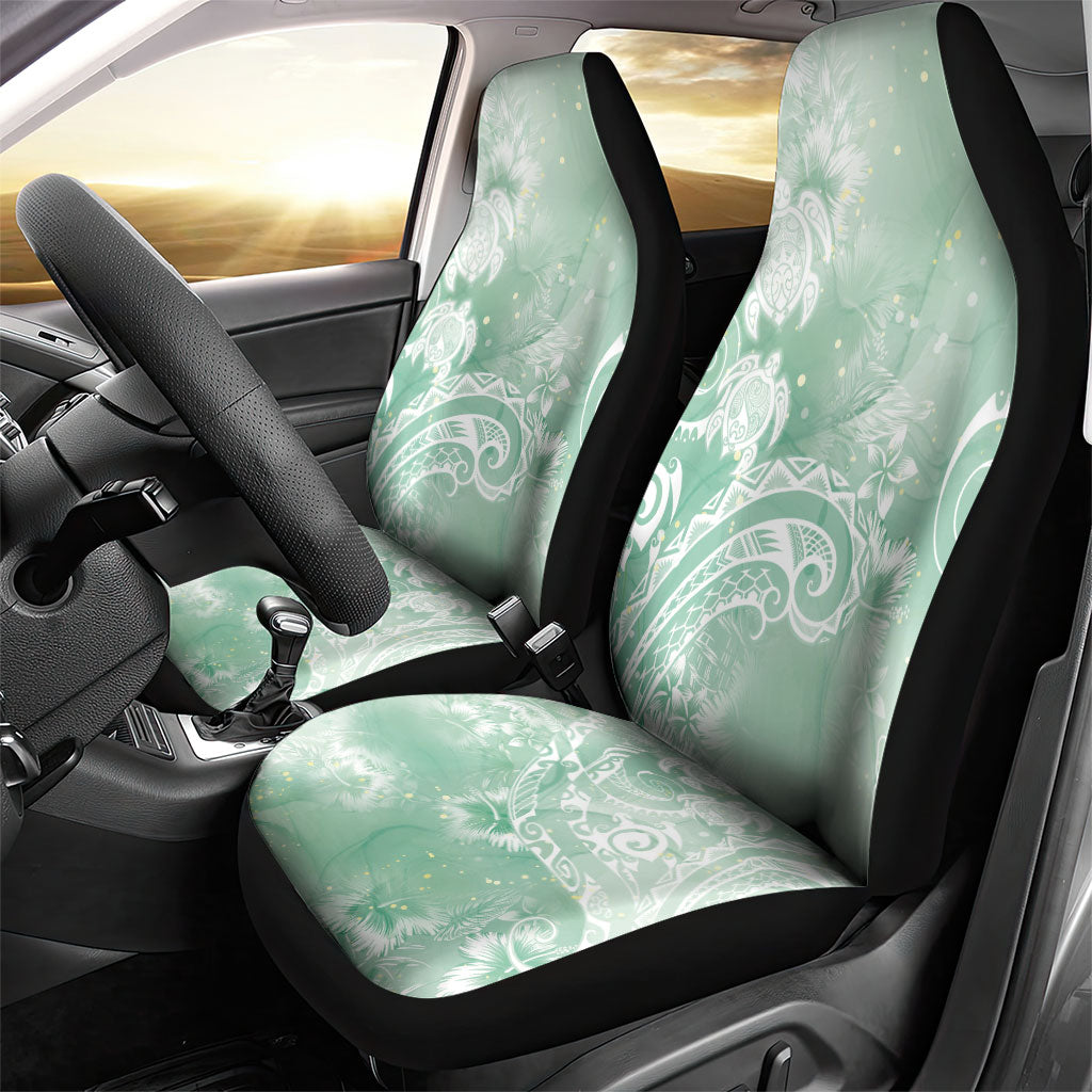 Aloha Hawaii Turtles Floral Car Seat Cover Seafoam Marbles Glaze LT7 - Polynesian Pride