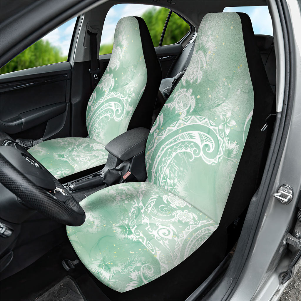 Aloha Hawaii Turtles Floral Car Seat Cover Seafoam Marbles Glaze LT7 - Polynesian Pride