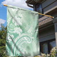Aloha Hawaii Turtles Floral Garden Flag Seafoam Marbles Glaze LT7 - Polynesian Pride