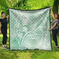 Aloha Hawaii Turtles Floral Quilt Seafoam Marbles Glaze LT7 - Polynesian Pride