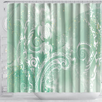 Aloha Hawaii Turtles Floral Shower Curtain Seafoam Marbles Glaze LT7 - Polynesian Pride