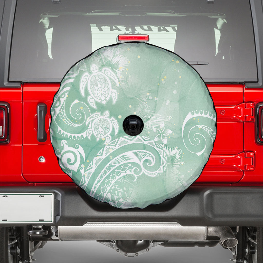 Aloha Hawaii Turtles Floral Spare Tire Cover Seafoam Marbles Glaze LT7 - Polynesian Pride