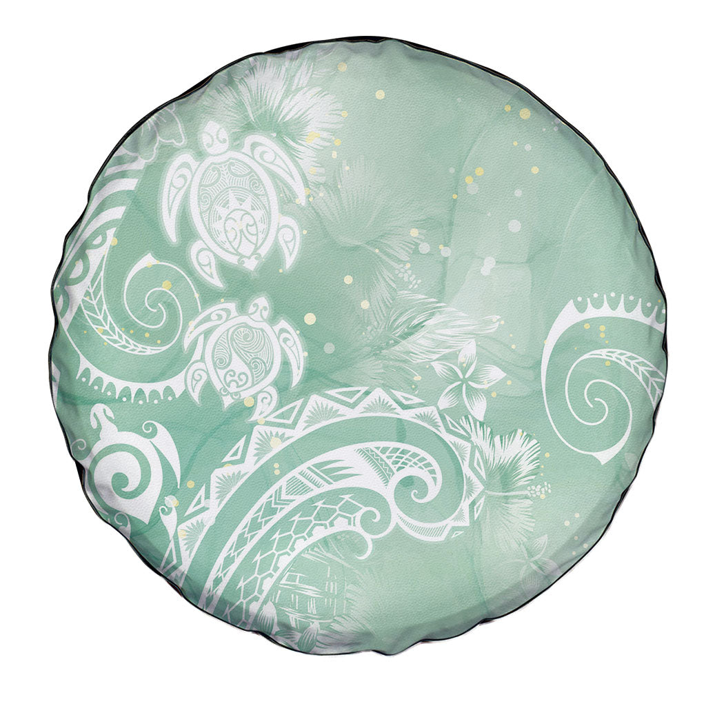 Aloha Hawaii Turtles Floral Spare Tire Cover Seafoam Marbles Glaze LT7 - Polynesian Pride