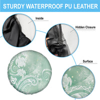 Aloha Hawaii Turtles Floral Spare Tire Cover Seafoam Marbles Glaze LT7 - Polynesian Pride